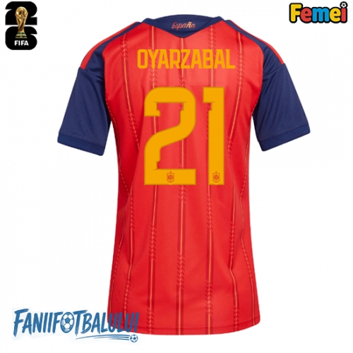 Spania Mikel Oyarzabal #21 Echipament de Fotbal Replică Mondial 2026 Femei Acasa Spania Mikel Oyarzabal #21 Echipament de Fotbal Replică Mondial 2026 Femei Acasa